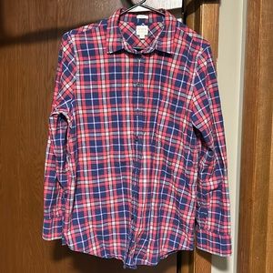 Womens JCrew plaid button up shirt size medium